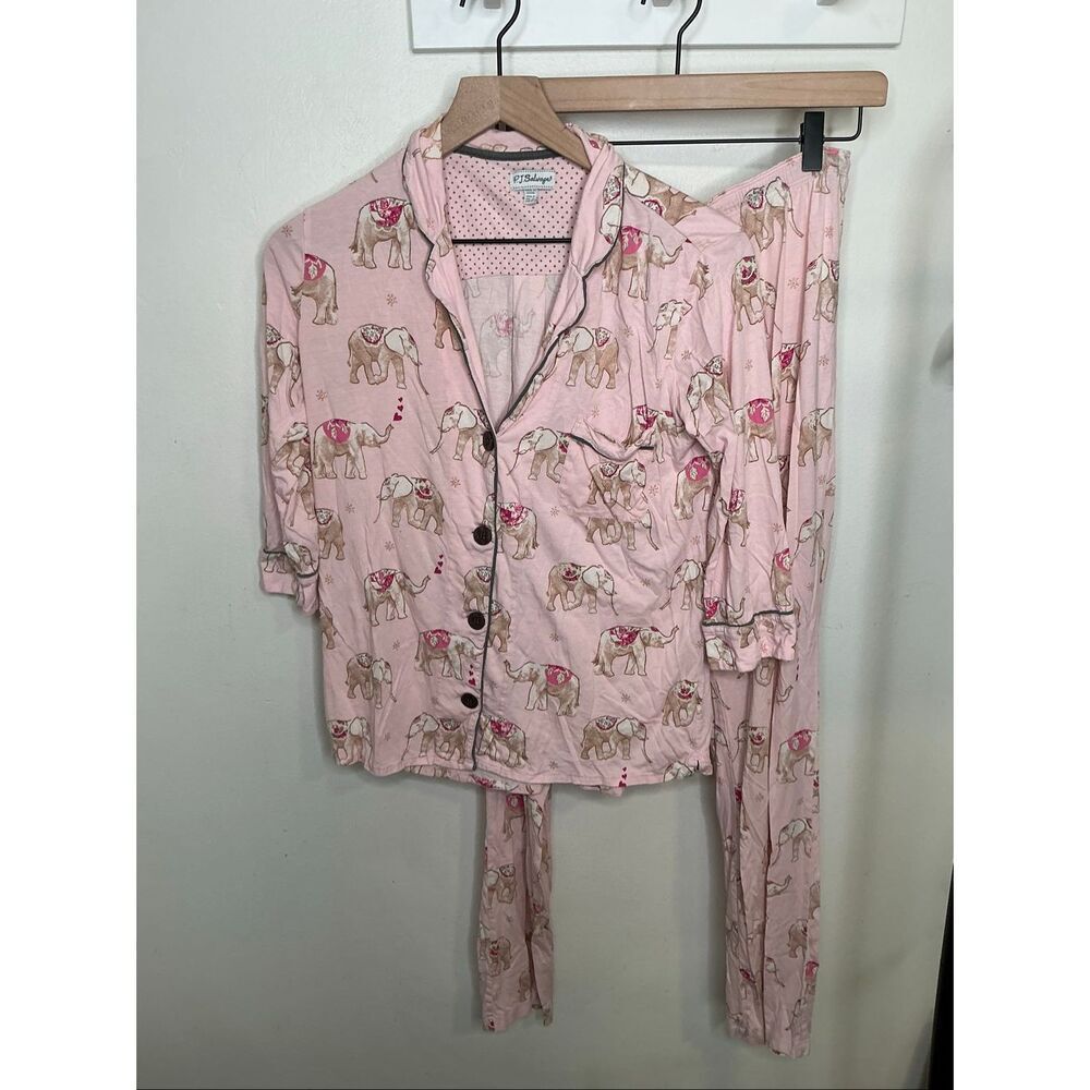 PJ Salvage Elephant Modal Blend PJ Set | Pink in Small